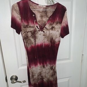 Right Dark Red Colored Dress